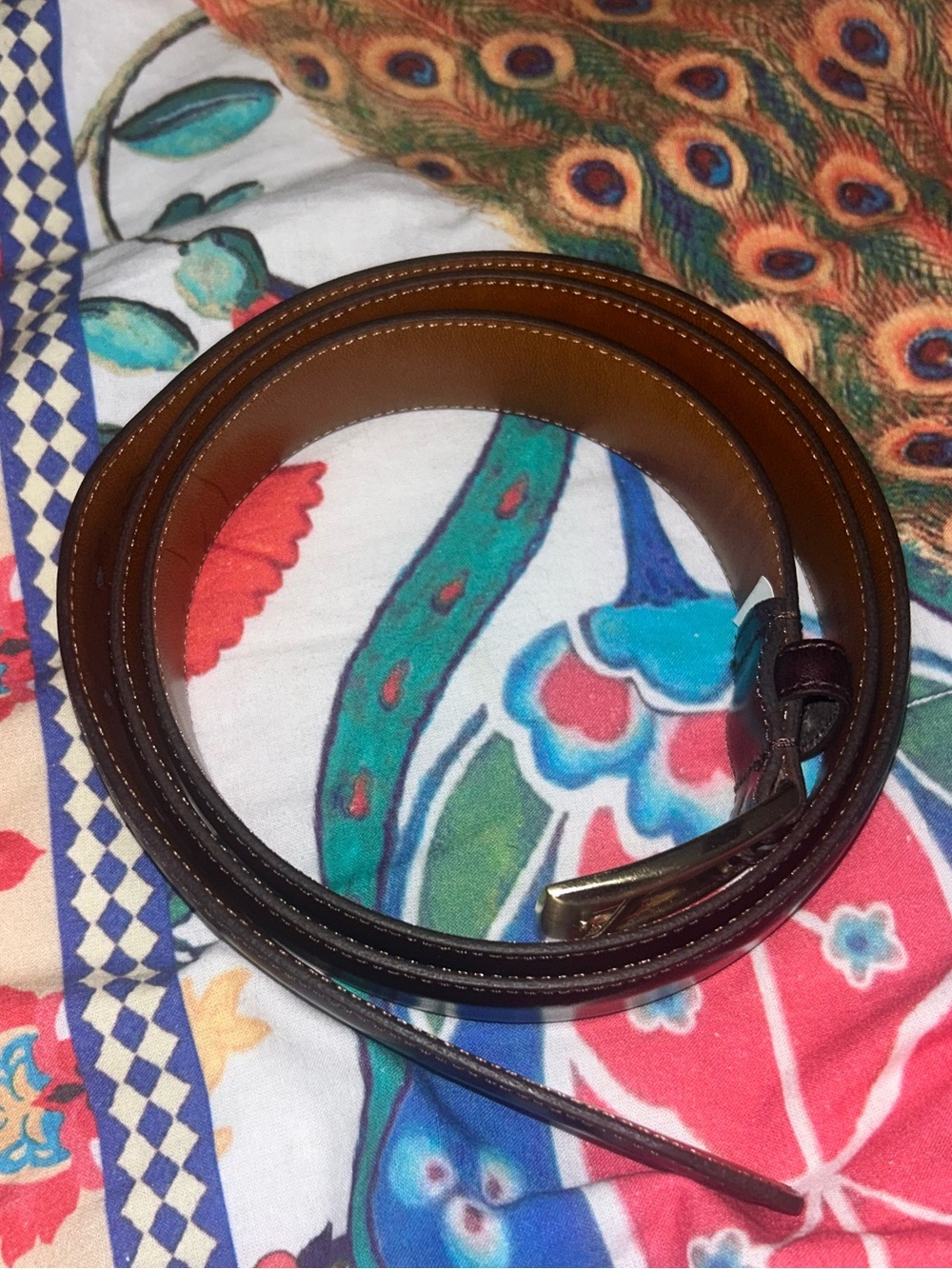 Classic Men's Brown Leather Belt - Casual & Dress